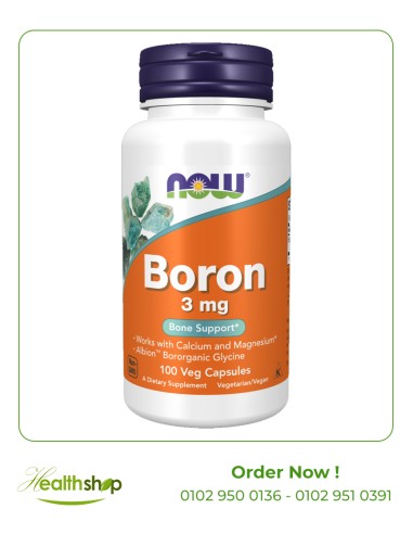 Boron 3 mg - 100 Veg Capsules | now foods | Joints and Bones  |