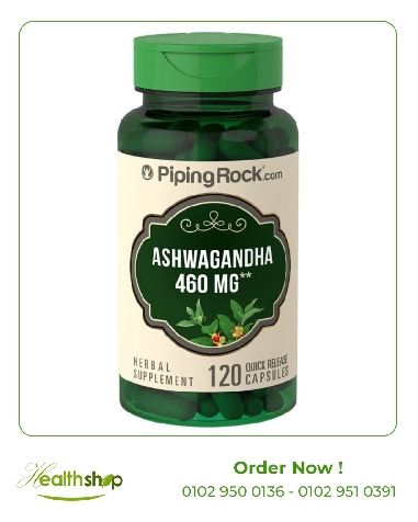 Ashwagandha Root 460 mg -120 Quick Release Capsules | Piping Rock | Brain and concentration  |