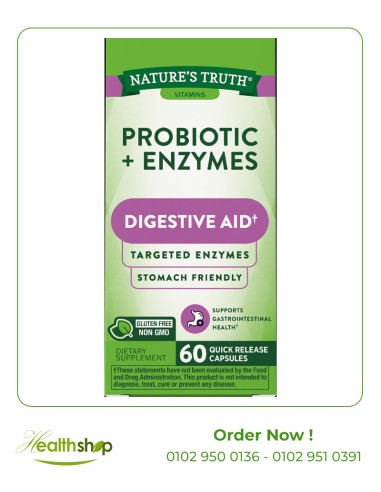 Probiotic + Enzymes - 60 Capsule | Nature's Truth | Digestive system  |