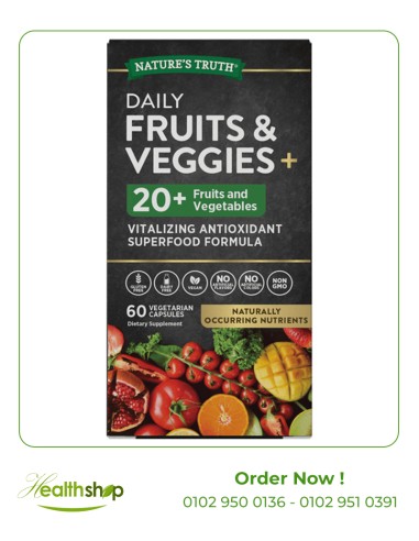 Daily Fruits and Veggies - 60 Vegetarian Capsules | Nature's Truth | Benefits  |