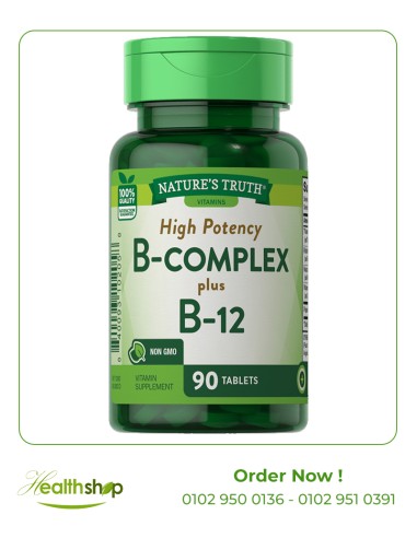 B-Complex Plus B-12 - 90 Tablets | Nature's Truth | Vitamin B Family  |