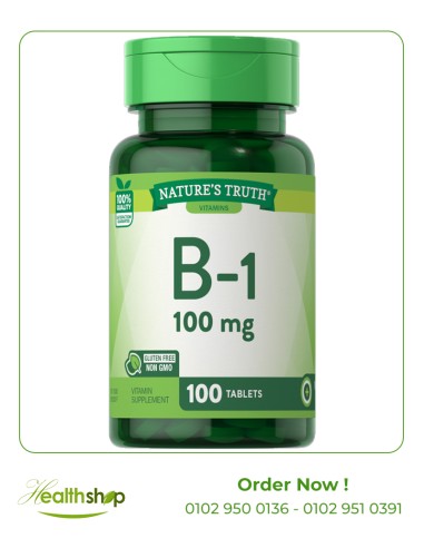Vitamin B-1 100 mg - 100 Tablets |  | Vitamin B Family  |