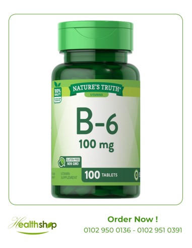 Vitamin B-6 100 mg - 100 Tablets |  | Vitamin B Family  |