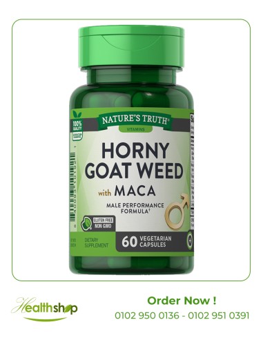 Horny Goat Weed with Maca - 60 Vegetarian Capsules | Nature's Truth | Sexual Welness  |