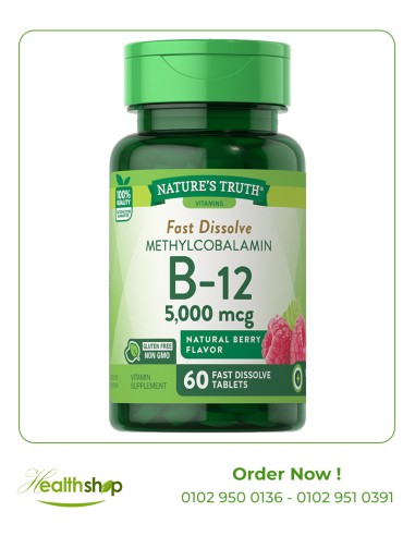 Methylcobalamin Vitamin B-12 5,000 mcg - 60 Fast Dissolve Tablets | Nature's Truth | Vitamin B Family  |