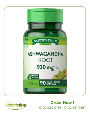 Ashwagandha Root 920 mg - 90 Quick Release Capsules | Nature's Truth | Mood Adjustment and sleep aids  |