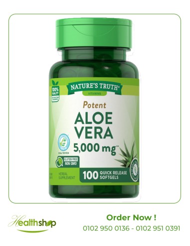 Potent Aloe Vera 5,000 mg - 100 Quick Release Softgels | Nature's Truth | Weight Loss  |