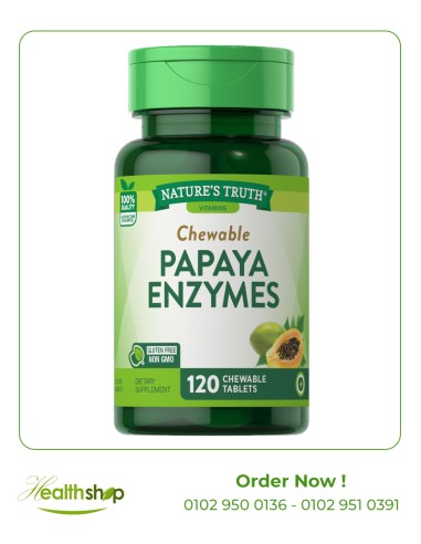 Chewable Papaya Enzymes 120 Chewable Tablets | Nature's Truth | Digestive system  |