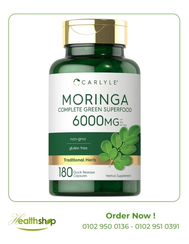 Carlyle Moringa Complete Green Superfood 6000 mg - 180 Capsules | Others | Benefits  |