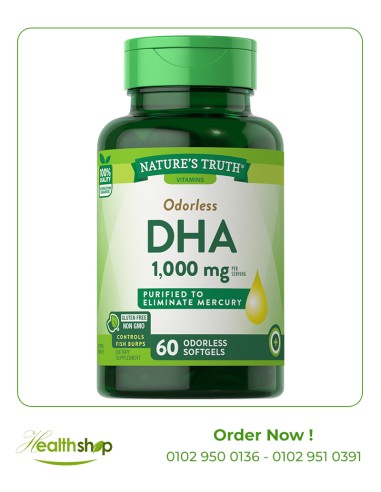 DHA 1,000 mg - 60 Odorless Softgels |  | Brain and concentration  |