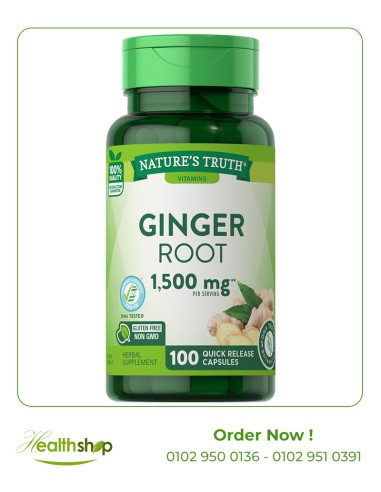 Ginger Root 1,500 mg - 100 Quick Release Capsules |  | Weight Loss  |