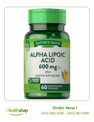Alpha Lipoic Acid 600 mg plus Biotin Optimizer - 60 Quick Release Capsules | Nature's Truth | Immunity & Antioxidants  |