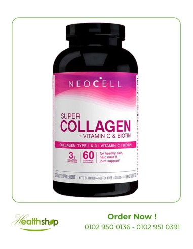 Super Collagen + Vitamin C & Biotin - 180 Tablets