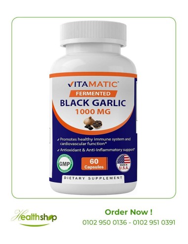 Black Garlic Extract 1000 mg - 60 Capsules