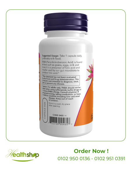 PABA 500 mg - 100 Capsules