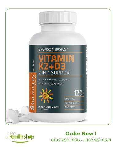 Vitamin K2 mk7 + D3 5000 IU - 120 Tablets