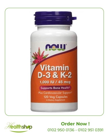 Vitamin D3 & K2 - 120 Veg Capsules