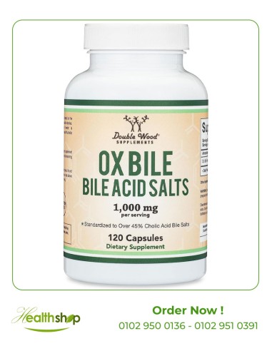 Ox Bile Supplement for No Gallbladder  - Bile Acid Salts 1000mg Per Serving - 120 Capsules