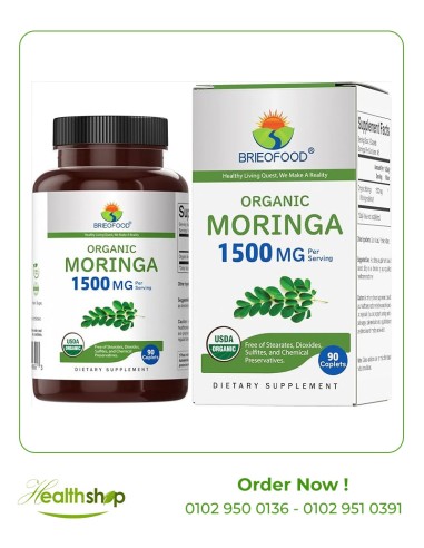 Organic Moringa 1500mg - 90 Veg Caplets