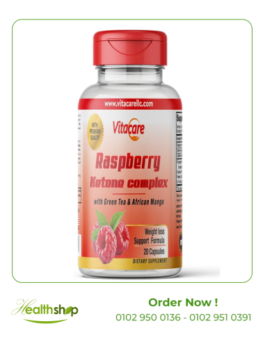Vitacare Raspberry ketone + Green Tea + African Mango 20 Capsules