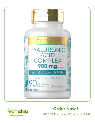 Hyaluronic Acid with Collagen and MSM 900mg - 90 Capsules