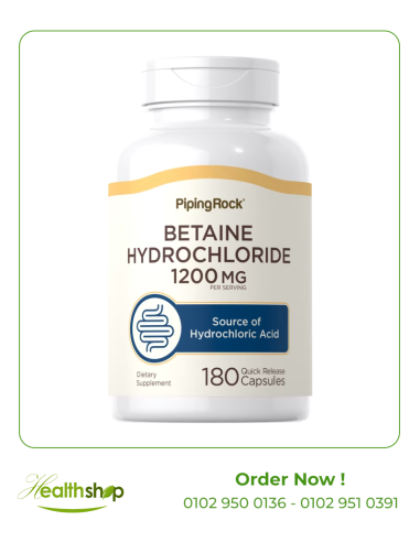Betaine HCl, 1200 mg - 180 Quick Release Capsules