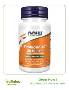 بروبيوتك 10 - 25 مليار وحدة - 50 كبسولة