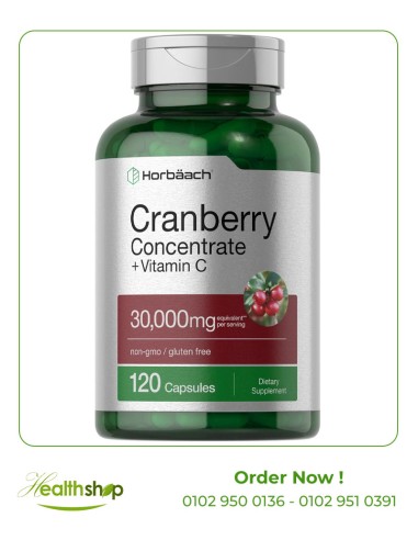 Cranberry Concentrate + Vitamin C 30,000mg - 120 Capsules