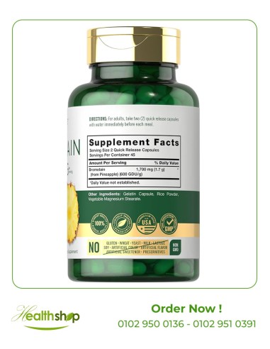 Bromelain Pineapple Enzyme 1700 mg - 90 Capsules