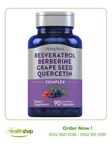 Resveratrol Berberine Grape Seed Quercetin Extract - 90 Capsules