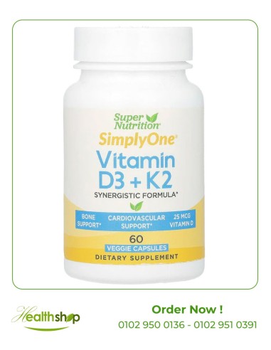 Vitamin D3 & K2 - 60 Capsules