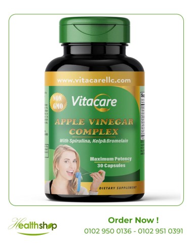 Apple Vinegar Complex with Spirulina, Kelp and Bromelain - 30 Capsules