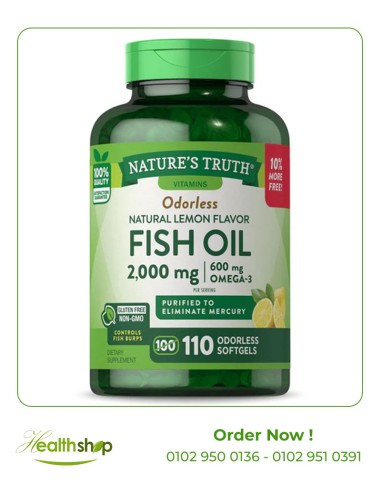 FISH OIL 2000 MG ODORLESS | LEMON FLAVOR - 110 SOFTGELS