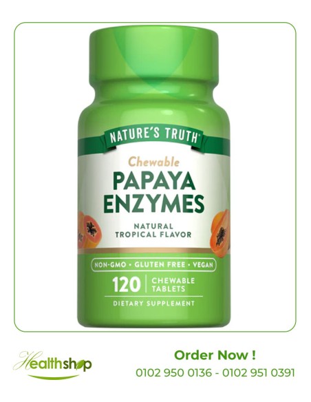 أقراص إنزيم البابايا القابلة للمضغ 120 قرص