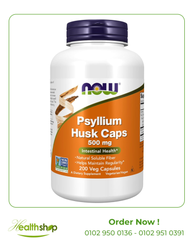 Psyllium Husk Caps 500 mg - 200 Veg Capsules