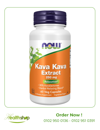 Kava Kava Extract 250 mg, 30% Kavalactones, Herbal Relaxation Blend*, 60 Veg Capsules