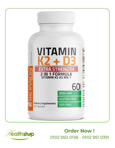 Vitamin K2 MK-7 120 mcg Plus Vitamin D3 10,000 IU - 60 Capsules