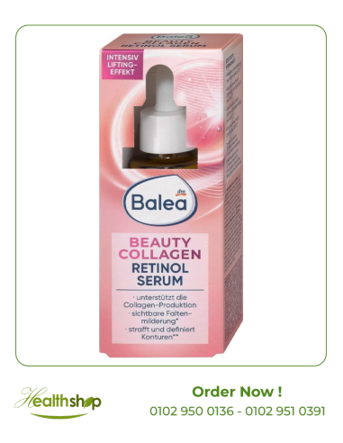 Balea Beauty Collagen Retinol serum supports collagen production visible wrinkle reduction tightens and defines contours - 30ml