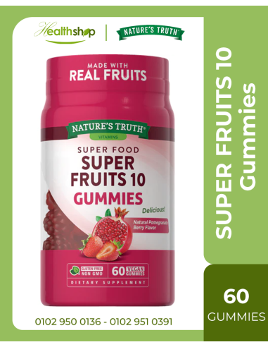 SUPER FRUITS 10 - 60 Vegan Gummies (Best before 4/2025)