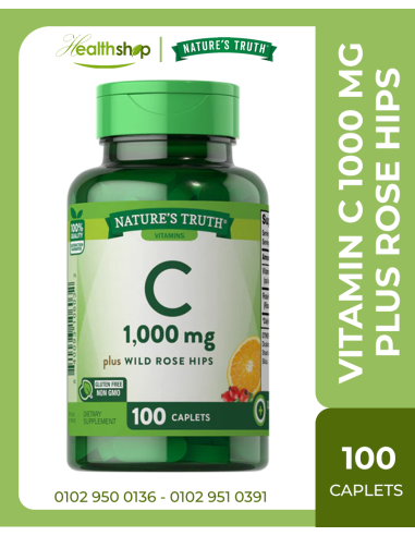 VITAMIN C 1000 MG PLUS ROSE HIPS - 100 Caplets