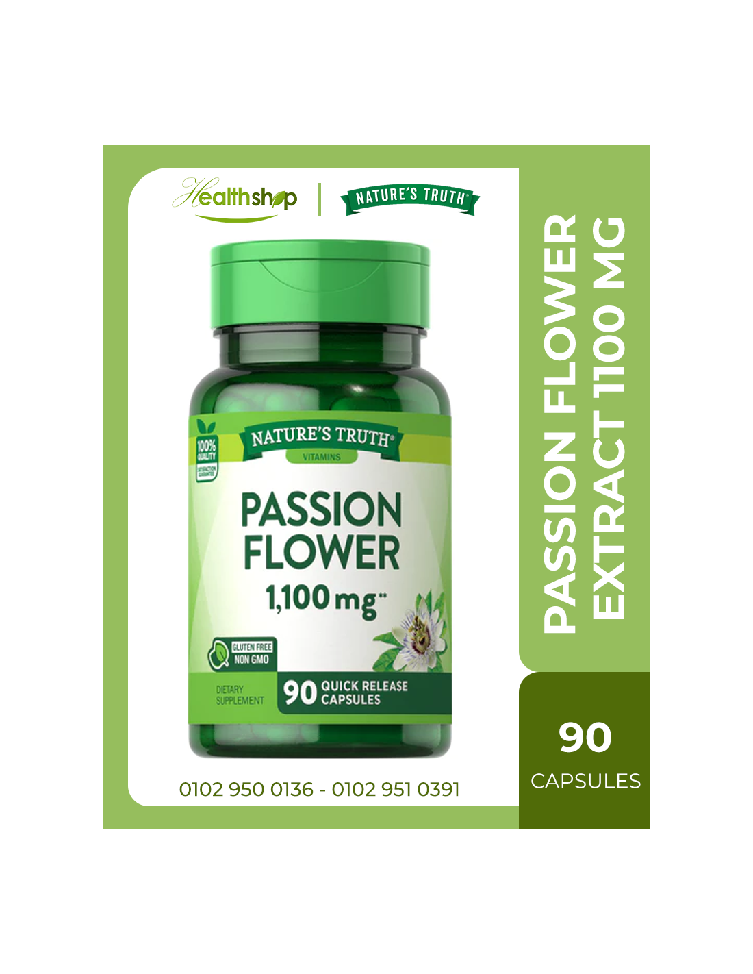 PASSION FLOWER EXTRACT 1100 MG 90 Quick Release Capsules