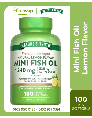 Lemon Flavor Mini Fish Oil 1,340 mg ,830 mg...