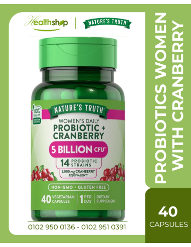 PROBIOTICS FOR WOMEN WITH CRANBERRY  5 BILLION - 40 Capsules