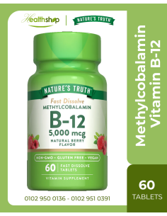 Methylcobalamin Vitamin B-12 5,000 mcg - 60 Fast Dissolve...