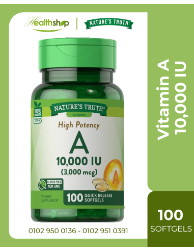 Vitamin A 10,000 IU (3,000 mcg) - 100 Quick Release Softgels