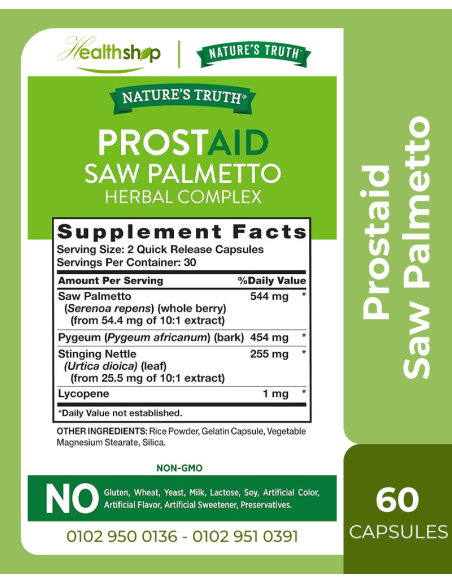 Prostaid Saw Palmetto - Prostate Support Supplement - 60 Capsules