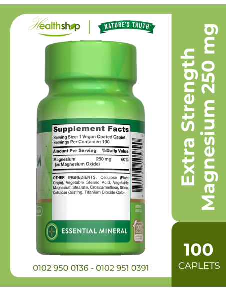 Extra Strength Magnesium 250 mg 100 Coated Caplets