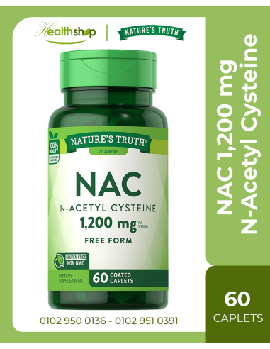 NAC 1,200 mg N-Acetyl Cysteine - 60 Coated Caplets