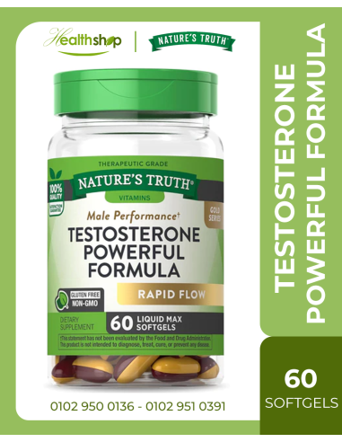 TESTOSTERONE POWER FOR MEN - 60 Liquid Max Softgels