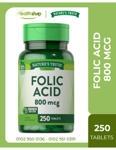 FOLIC ACID (Folate) 800 MCG - 250 Tablets